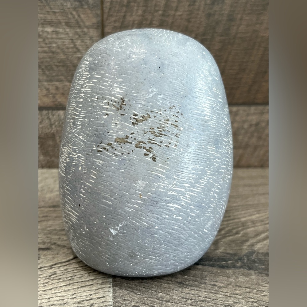 Islay Grimes Cast Stone Owl Art Sculpture MCM Gray White Mid Century Artist 3.5” - Picture 3 of 7